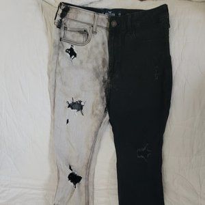 Hollister Jeans - Black and White Stone Wash